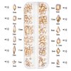 2920Pcs Champagne Gold Crystal Nail Rhinestones Round Flatback Rhinestones Multi Shape Nail Gemstones Gold Nail Glass Crystals Diamonds Jewelry for Nail Design Nail Rhinestones for Acrylic Nails kit