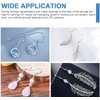 925 Sterling Silver Earring Hooks 120 PCS/60 Pairs, Ear Wires Fish Hooks, Hypo-allergenic Jewelry Findings Parts with 120 PCS Clear Silicone Earring Backs