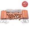 Homode Cedar Blocks for Clothes Storage, Cedar Wood Chips and Balls for Closets and Drawers, Fresh Scented Sachets, 40 Pack