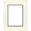 16x20 Double Acid Free White Core Picture Mats Cut for 11x14 Pictures in Cream and Moss Green