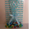 Weststone 25pcs 5"x8" Polka Dot Blue Gift Cello Bag + Pre-Tied Ribbon Bow for Cookie Candy Snack Wrapping Party Favor