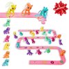 Skoolzy Alpha Tracks Unicorn Toys for Girls Age 4-6, Alphabet Learning Toys, ABC Toys for Kids Ages 3-5, Animal Puzzle Games. Fairy Lovers Letters Matching Montessori Toy for Girls, 41 Pc Gift