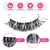 False Eyelashes Natural Look Synthetic Fibers Extension Lengthening DIY D Curl Eyelashes Reusable Cluster Lashes eyelash strings 8/10/12/14/16mm by PANLOPU (Z006-8/10/12/14/16mm)