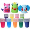Chenhon Party Disposable Cups, Paper Cups For ，Weddding & Party Cups 8oz (Multicolor 50pcs)