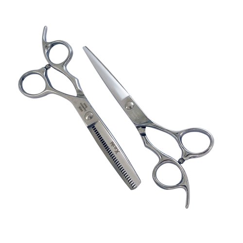 Kashi Advance Student Styling Barber Cutting and Thinning shears Set Japanese Steel 6"