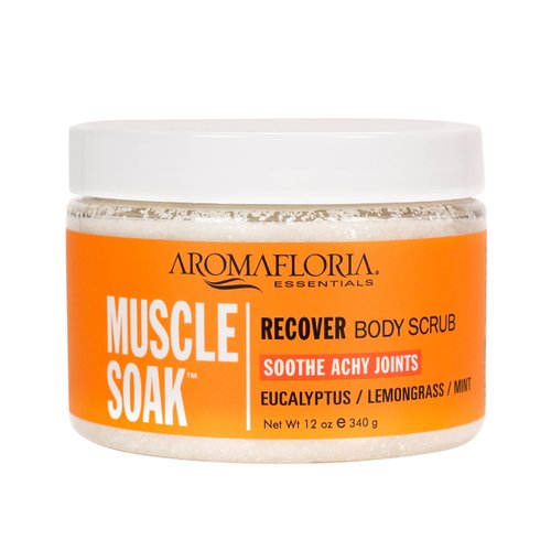 Aromafloria Muscle Soak Recover Body Scrub, EUCALYPTUS/PEPPERMINT/LEMONGRASS -12 oz…