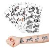 102 PCS Zebra Print Temporary Tattoos Themed Birthday Party Decorations Supplies Favors Decor Cute Jungle Safari Animal Tattoo Stickers Gifts For Game Boys Girls Classroom School Prizes Carnival