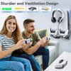 PS5 Wall Mount Kit with 3-level Cooling Fan and Dual Charging Station, PS5 Shelf Mount Compatible with PS5 Disc & Digital, PS5 Cooling Station for PS5 Accessories with Headset Holder, Not for PS5 Slim