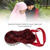 Zerodis Hijab for Women, Elegant Elastic Flexible Scarf Soft Silky Hot Rhinestones Bow Muslim Headband for Muslim Women(Red wine)