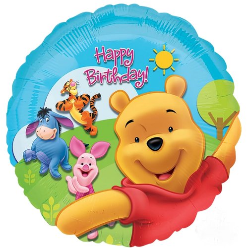Anagram Pooh's 1st Birthday Party Supplies 12pc Balloon Bouquet Decorations