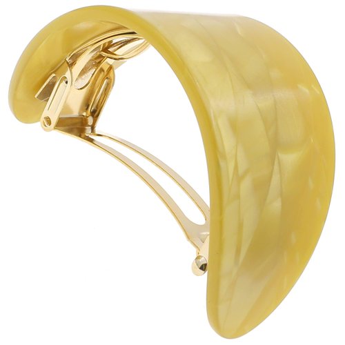 Camila Paris CP3149 French Hair Barrette, Hair Ponytail Holder for Fine Long Hair, Handmade Beige, Strong Hold Grip Hair Clips for Women, No Slip Styling Girls Hair Accessories, Made in France