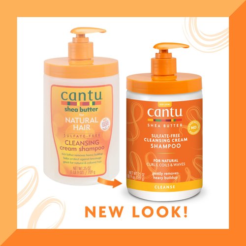 Cantu Cleansing Cream Shampoo with Shea Butter for Natural Hair, 24 fl oz (Packaging May Vary)