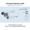 DC 5.5x2.1mm Male to Male Aluminum Alloy Extension Cord, Power Adapter Cable, for LED Strip, Surveillance Camera, CCTV Security Camera, LED Display, IP Camera, DVR, Router