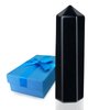 Premium Quality Healing Crystal Column, Oversized Chakra Crystal Wand (4.1"), Home Decoration, Reiki, Meditation, Gift Giving, Suitable for Beginners of Chakra Crystal (Black Obsidian)