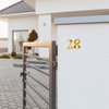 Jiepuxiter Self-Adhesive 3 inch House Mailbox Numbers for Outside 0-9, Street Address Door Numbers Signs for Apartment,Office,Boats,Mailboxes (Golden,10 Pcs)