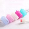 Toothbrush Head Cover, Toothbrush Protective Case, Toothbrush Head Cap, for Home Travel Camping Lightweight Safe Protecting Toothbrush Head(Transparent white)