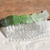 Green Sea Glass Hair Comb - Made to Order