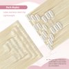 HUAYI Platinum Blonde Hair Extensions, Human Hair Clip in Extensions 70g 15Inch 7pcs Blonde 100% Real Human Hair Clip ins for Women #60