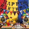 Games of Thronees Birthday Banner, GOT Banner, Cake and Cupcake Toppers, GOT Balloons for GOT Birthday Party Supplies Decorations, 63PCS IN ALL