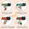 CooShou Christmas Cat Collar Set - Xmas Cat Adjustable Breakaway Collars with Bells & Charms 4Pcs Per Set