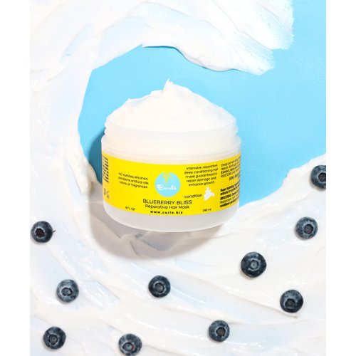 Curls Blueberry Bliss Reparative Hair Mask - Deep Conditioning - Repair, Protect, Restore, and Grow Your Hair - Detangle and Moisturize - For All Curl Types, 8 Fl Oz