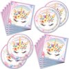 40Pcs Unicorn Party Supplies 20 Plates + 20 Napkin Unicorn Birthday Party Decorations (Unicorn)