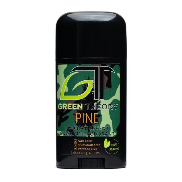 Green Theory Pine Probiotic Natural Deodorant - Aluminum Free, Hunting - 2.65 Ounce Stick