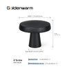 goldenwarm 5 Pack Matte Black Cabinet Knob Kitchen Closet Door Knobs Round Black Black Matte Cabinet Knobs and Pulls Closet Door Knobs for Bifold Closet Doors,1.27 Inch
