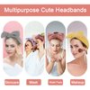 Ondder 8 Pack Spa Headband for Washing Face Makeup Skincare Headbands Bowknot Facial Headbands Fluffy Shower Spa Cosmetic Face Wash Headbands Head Bands for Washing Face for Women Girls