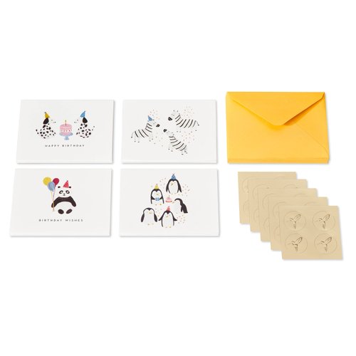 Papyrus Blank Birthday Cards, Party Animal (20-Count)