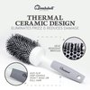 Bombshell Ceramic Round Brush — Pro Ultra Ceramic Thermal Round Hair Brush with Rubber Handle, Round Brush for Blow Drying, Curling, and Styling 2"
