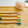 Bamboo Toothbrush 4 Pack – Eco-Friendly Wooden Toothbrush with Soft BPA-Free Vegan Bristles, Biodegradable & Plastic-Free