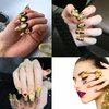 72pcs Virgin Mary 3D Gold Nail Charms Set Including Gold Cross, Heart, Jewels, Rose and Virgin Mary Accessories, for Y2K 3D Chrome Nail Art Supplies Art Craft DIY Decoration
