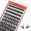 DIY Lash Extension 120PCS 40D Eyelash Extensions Cluster Lashes Wide Stem Cluster Lashes Mega Volume Individual Lashes Eyelash Clusters Extensions Lashes Cluster Use at home 0.07D 8-16mm