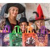 Jaywayang 8Pcs Halloween Trick or Treat Bags, Small Halloween Tote Bags with Handles, Gift Bags, Reusable Non-Woven Halloween Bags for Gifts Wrapping, Halloween Party Supplies, 7.9×7.9×3.15"
