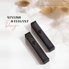 Classic Black Mezuzah for Door | Complete Small 4 Inch Mezuzah Kit with Non Kosher Scroll | Self Stick Mezuzah Case for Easy Installation | Meaningful Jewish Judaica Gifts