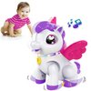 Dewhuh Musical Unicorn Baby Crawling Toys for 3 Years Old Girl Baby, Walking Interactive Action Infant Light up Toy,Tummy Time Toddle Development Learning Birthday Gift for 7 8 9 10 11 12 Month