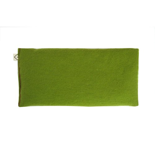 Peacegoods Unscented Eye Pillow - Made from Soft Cotton Flannel - Weighted filled with Flax Seed Microwavable - Yoga Massage Headache Sleep Made USA- kiwi green
