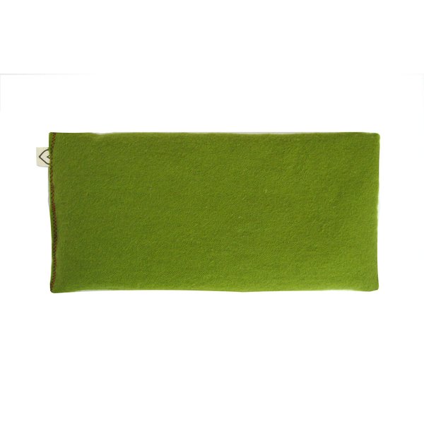 Peacegoods Unscented Eye Pillow - Made from Soft Cotton Flannel - Weighted filled with Flax Seed Microwavable - Yoga Massage Headache Sleep Made USA- kiwi green