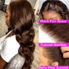 Silky Longess Body Wave Lace Front Wigs Human Hair Pre Plucked, 13x4 Chocolate Brown Human Hair Wigs for Black Women HD Transparent Auburn Wigs Reddish Brown Wigs with Baby Hair 180 Density 18 Inch