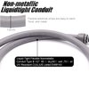 Fuzbaxy 1/2inch-4ft Non-Metallic Liquidtight AC Electrical Whip,Flexible Electrical Conduit 10-Gauge 3Wire (UL) Listed