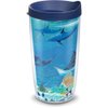 Tervis Guy Harvey Ocean Scene Made in USA Double Walled Insulated Tumbler Travel Cup Keeps Drinks Cold & Hot, 16oz, Classic