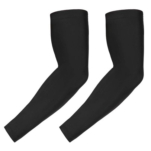 HDE Arm Sleeves for Men Women, Compression Sleeve Arm UV Protection Basketball Baseball Football Black - M