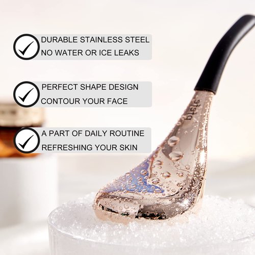 Pfefe Cryo Sticks for Face, Ice Globes Cryo Globes for Facials, Esthetician Supplies Gifts, Unbreakable Stainless Steel Ice Roller Cooling Spa Balls with Storage Case