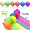 1200 feet Glow Crepe Paper Streamers UV Glow Party Neon Streamer Black Light Reactive Fluorescent Neon Paper Party Streamers Glow in The Dark Wedding Birthday Blacklight Party Decorations