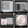 Anwenk Baseball Display Case 4Pack, Baseball Holder Case UV Protected Acrylic Cube Square Clear Official Baseball Autograph Display Case Memorabilia Display Box for Official Size Baseball