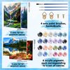 Fycert Paint by Numbers Kit for Adults Kids - Crafts DIY Paint by Numbers Kits for Beginners - Color by Numbers Pack on Canvas Painting Kit - Acrylic Paint on Mountains Lake