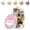 JASVERLIN Mini Butterfly Hair Clips for Girls Kids Women - Y2K Small Tiny Cute Hair Accessories Non-slip Metallic Claws Clip - 90S Hair Clips Silver Gold Brown Color 50 pcs (Metallic Harmony)