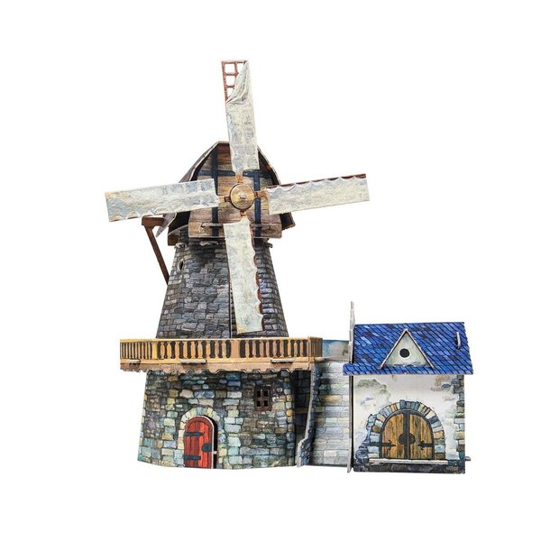 Clever Paper Windmill with Figures