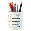 Ambesonne Science Pencil Pen Holder, DNA Bases Chemistry Biochemistry Biotechnology Science Spiral Genetic, Ceramic Pencil Holder for Desk Office Accessory, 3.6" X 3.2", White Blue